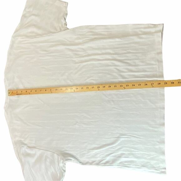 Bass White Ribbed Men's Dress Shirt Tee Size XXL - Picture 9 of 11